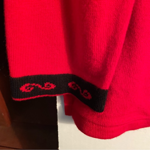 Ellen Tracy Sweater. New with tags. Medium, Red/Black, Elegant - Picture 12 of 12